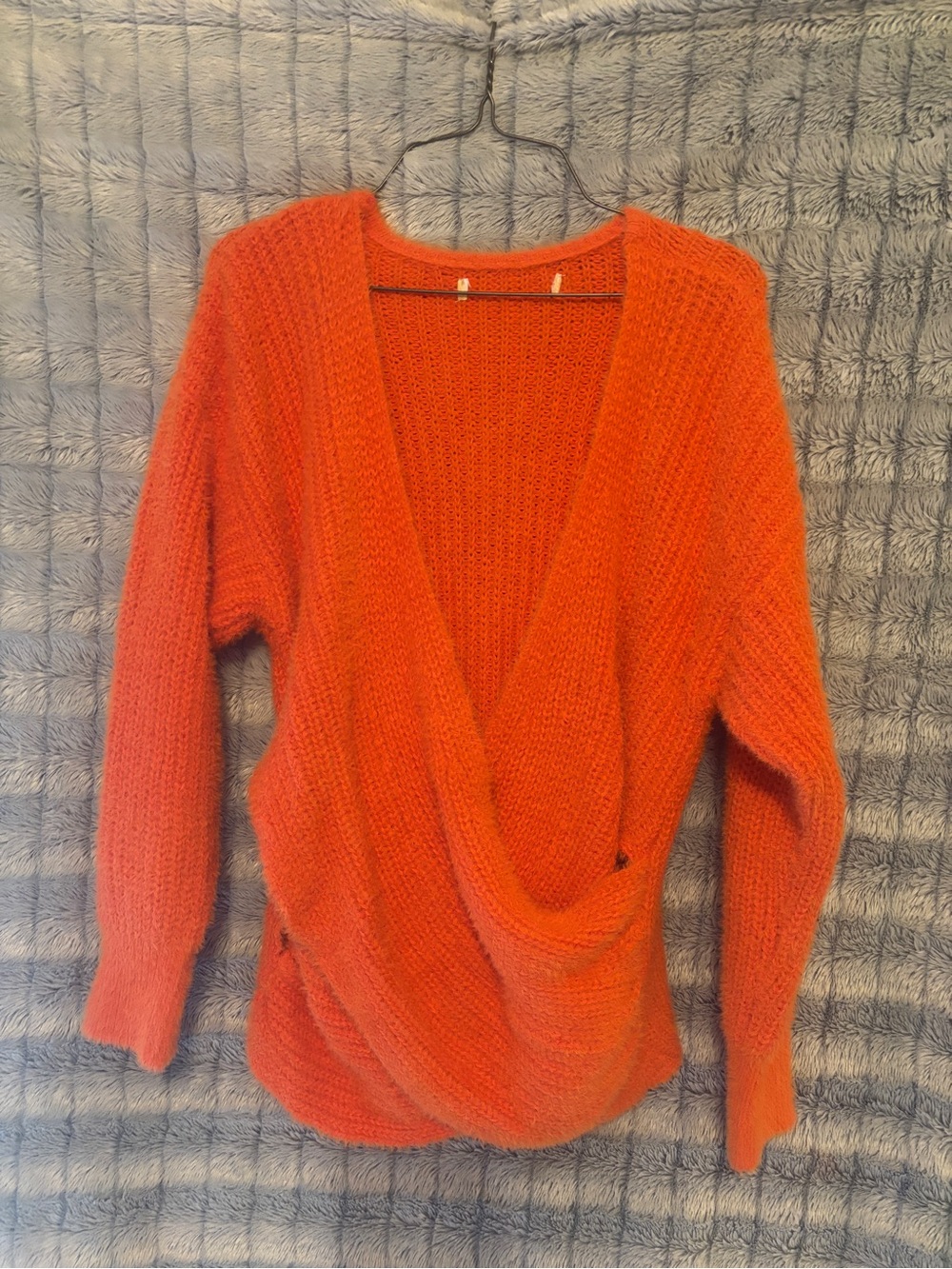 Urban Outfitters Cozy Open-Front orange Women’s fuzzy Sweater